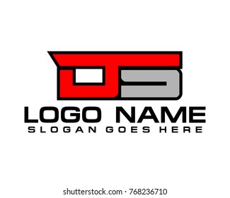 Initial letter D & S logo template vector