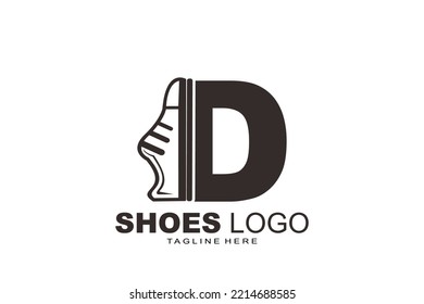 initial Letter D shoes logo