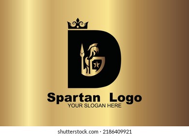 initial Letter D spartan  logo