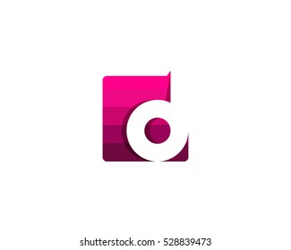 Initial Letter D Square Color Logo Design Template