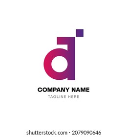 Initial Letter D and T bit concept good for finance or internet company logo template