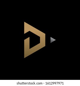 Initial Letter D Triangle Logo Design
