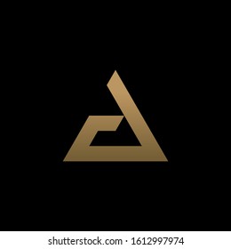 Initial Letter D Triangle Logo Design