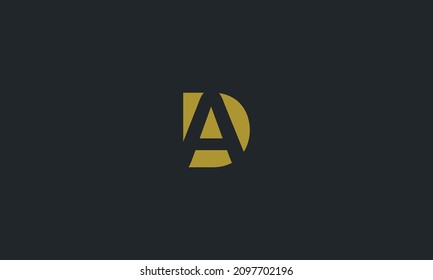 Initial letter D uppercase modern logo design template elements. Vector
