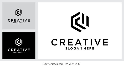 Initial letter D vector logo design template.
