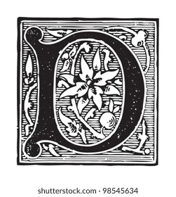Initial - letter D / vintage illustrations from Die Frau als Hausarztin 1911