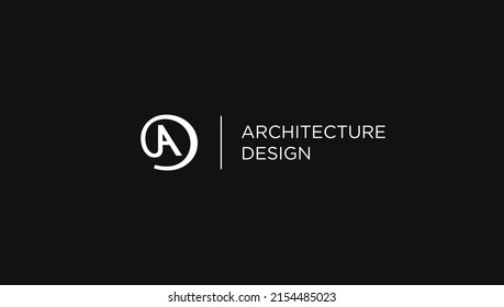 Initial letter of DA or AD elegant logo design concept. Vector illustration