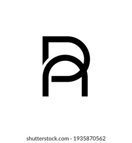 Initial letter DA AD R logo design template elements, minimal style symbol - Vector