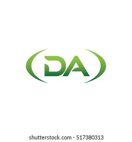 initial letter DA brackets uppercase logo green for download