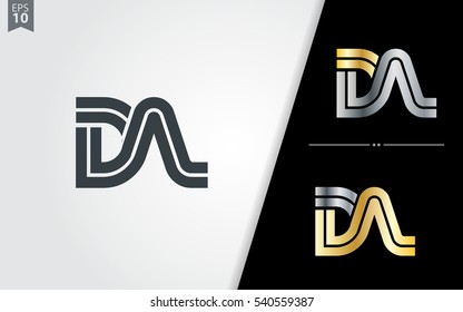 Initial Letter DA DN Linked Design Logo