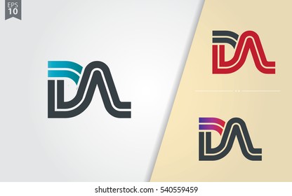 Initial Letter DA DN Linked Design Logo