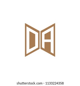 Initial Letter DA Hexagonal Geometric Logo Design