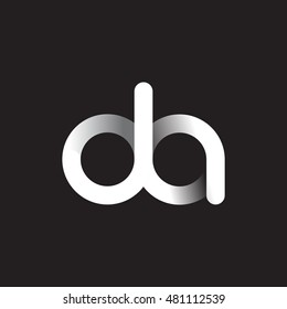 Initial Letter DA Linked Circle Lowercase Logo Black & White