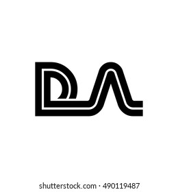 Initial Letter DA Linked Design Logo 