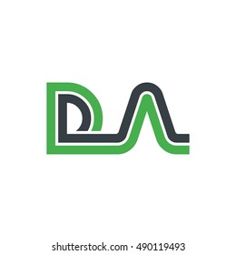 Initial Letter DA Linked Design Logo 