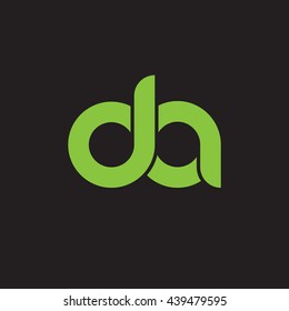 initial letter da linked round lowercase logo green