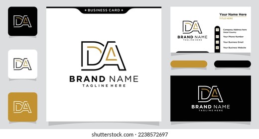 Initial Letter DA logo design template