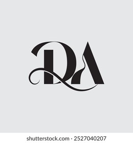 Initial letter DA logo design