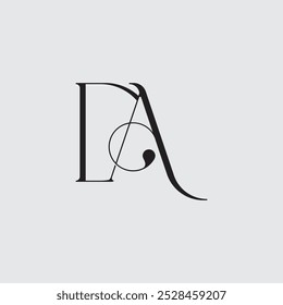 Initial letter DA logo design