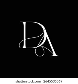 Initial letter DA logo design 