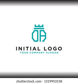 initial letter DA logo icon, the logo design inspiration for the company from. -Vectors