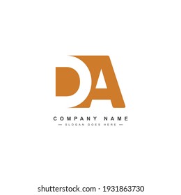 Initial Letter DA Logo - Minimal Vector Logo