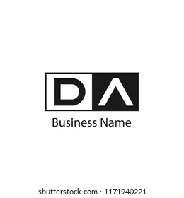 Initial Letter DA Logo Template Design