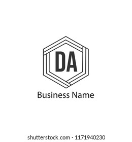 Initial Letter DA Logo Template Design