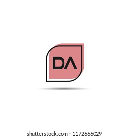Initial Letter DA Logo Template Design