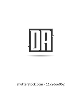 Initial Letter DA Logo Template Design