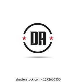 Initial Letter DA Logo Template Design