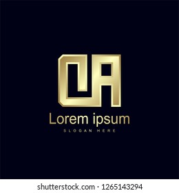 Initial Letter DA Logo Template Vector Design
