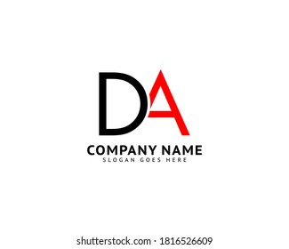 Initial Letter DA Logo Template Design