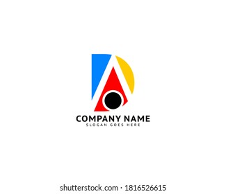 Initial Letter DA Logo Template Design