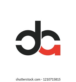 Initial letter DA lowercase logo design template