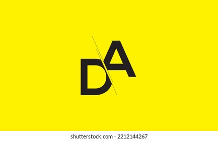 Initial letter DA minimal vector icon design template