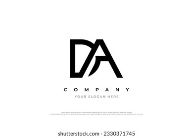 Initial Letter DA Monogram Logo Design Vector