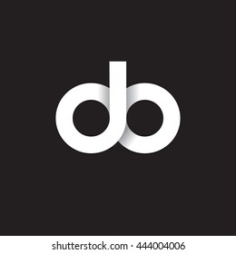 initial letter db, letter do, modern linked circle round lowercase logo white black