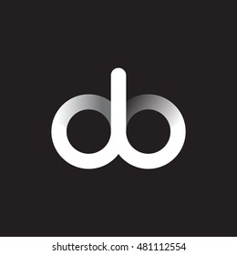 Initial Letter DB Linked Circle Lowercase Logo Black & White