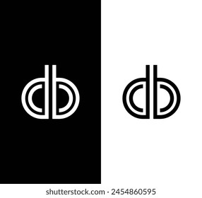 Initial letter db logo design vector illustration
