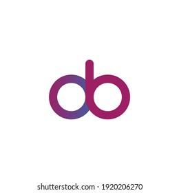 Anfangsbuchstabe db moderner verbundener Kreis um Kleinbuchstaben Logo