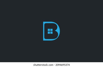 Initial letter DB uppercase modern logo design template elements. Vector