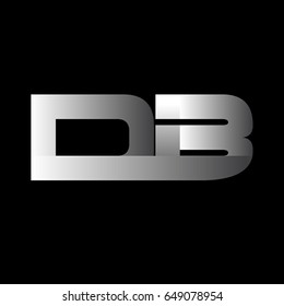 Initial letter DB uppercase modern and simple logo linked white colored, isolated in black background. Vector design template elements for company identity.