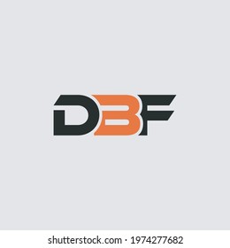 Initial Letter DBF Logo Design Vector .