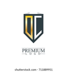 Initial Letter DC Company Design Logo Template