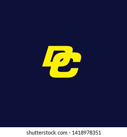 Initial letter dc logo design with sophisticated concept 