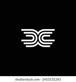 Vector de diseño de logotipo de DC de letra inicial. Icono de logotipo de DC Plantilla