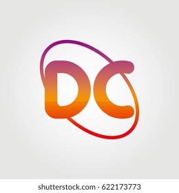 initial letter dc logo on white background