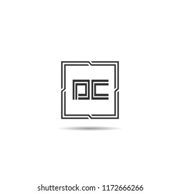 Initial Letter DC Logo Template Design