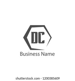 Initial Letter DC Logo Template Design